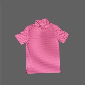 Vineyard vines pink performance polo.